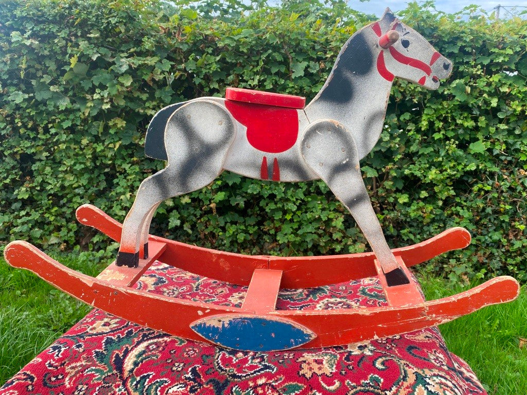 Leeway vintage bow rocking horse