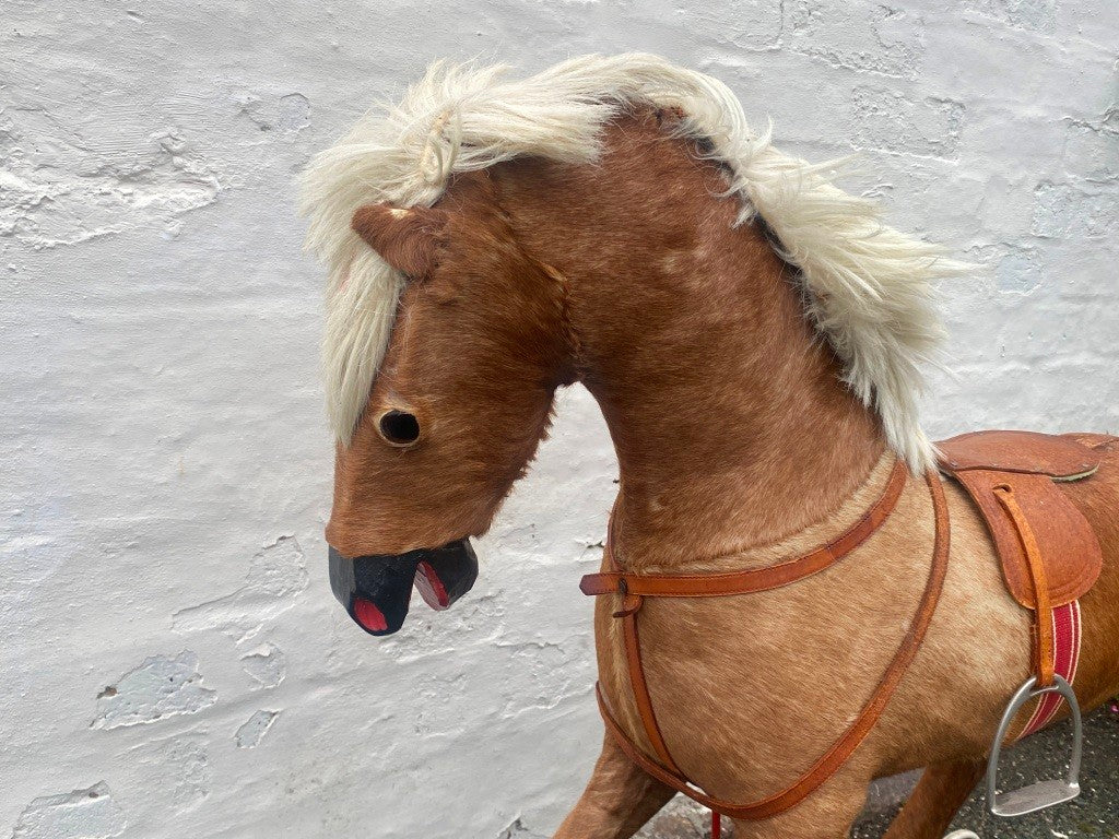Vintage german bow rocker pull along horse