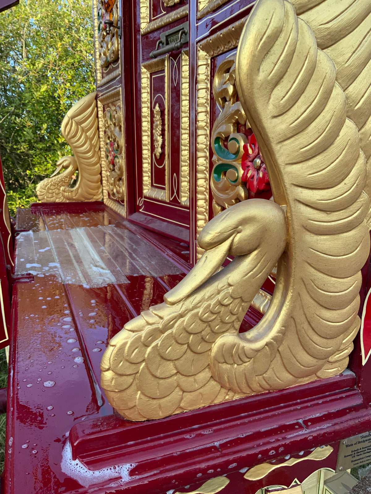 Stunning  restored ledge wagon by Watts of Bridgewater circa 1900