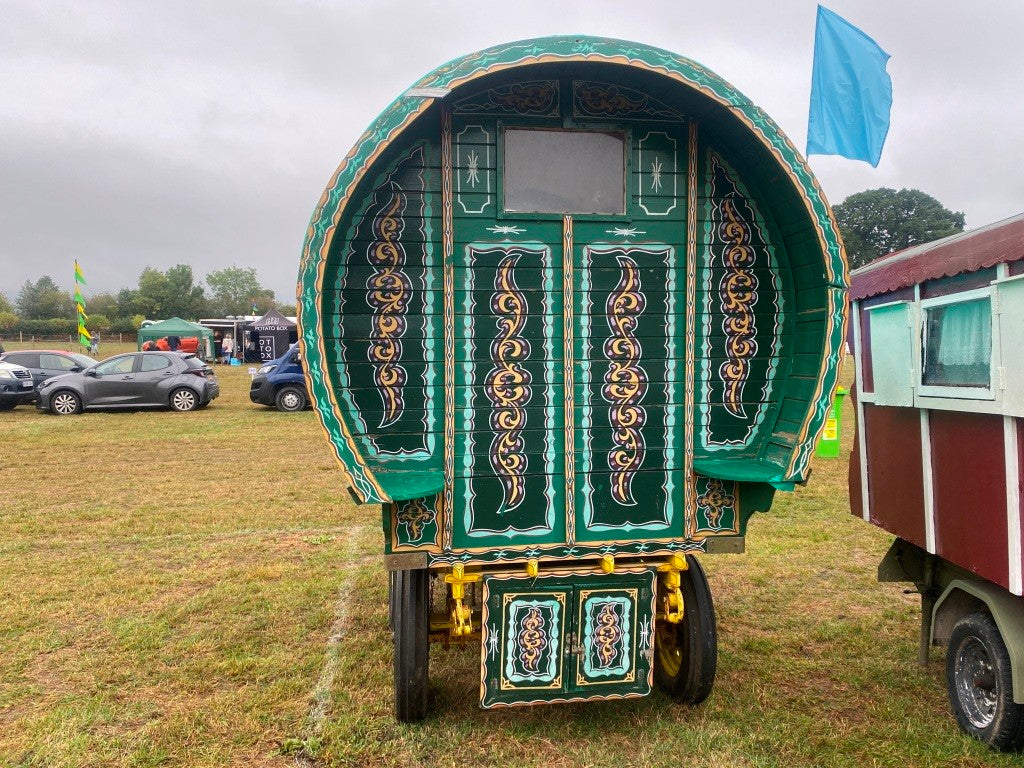 Beautiful open lot bow top wagon