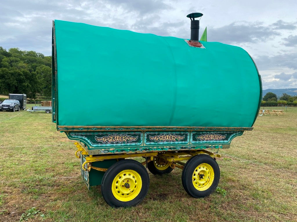 Beautiful open lot bow top wagon